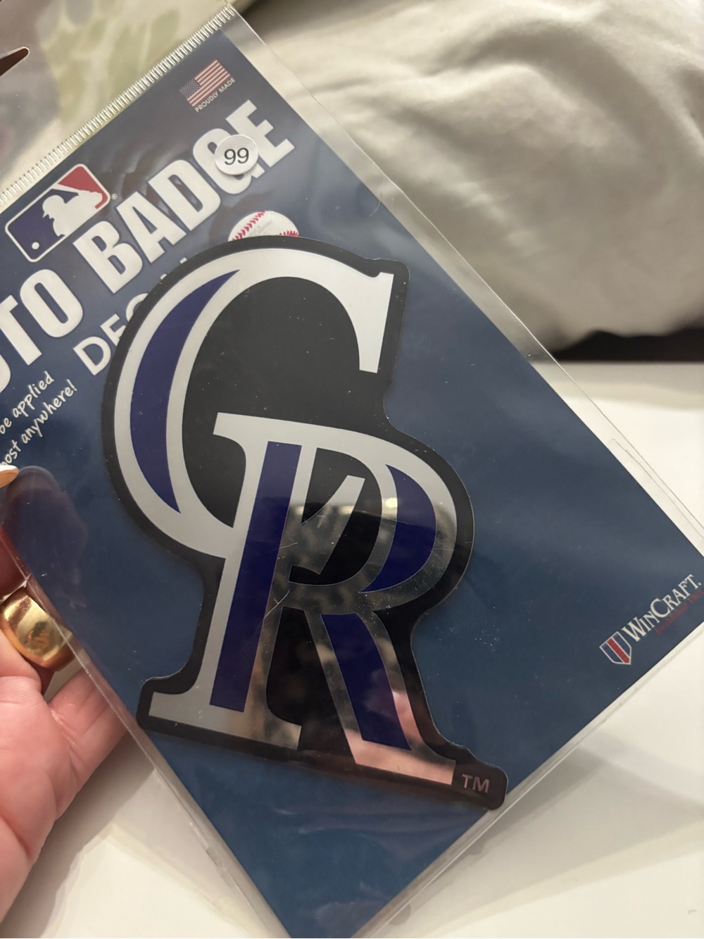 Car Badge Decal Packaging Colorado Rockies NWT